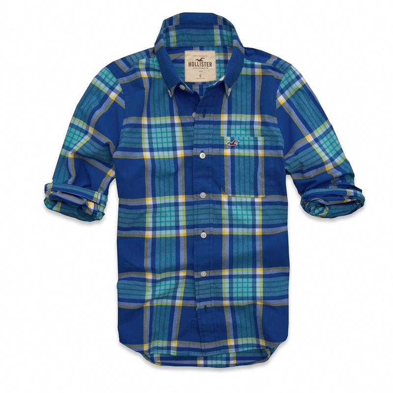 Hollister Hombres Pura Algodón Camisa HCO4520